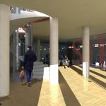LA FARNESINA - Vista prospettica: Render Club house hall ingresso